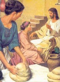 Martha and Mary with Jesus